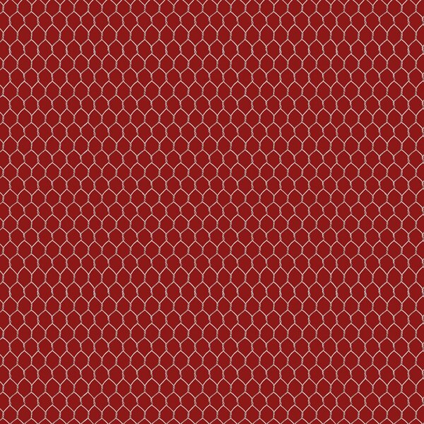 Wilmington Prints Home to Roost 3023 39715 331 Red Chicken Wire