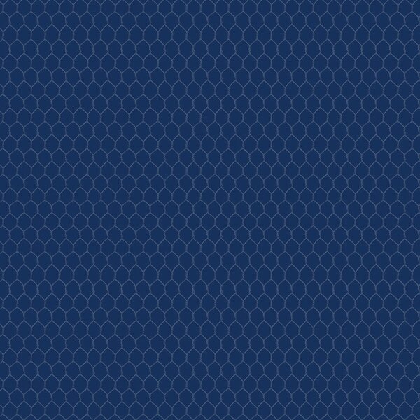 Wilmington Prints Home to Roost 3023 39715 441 Blue Chicken Wire