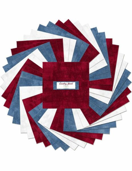 Wilmington Prints 512 94 512 Country Heart - 10 Karat Gems