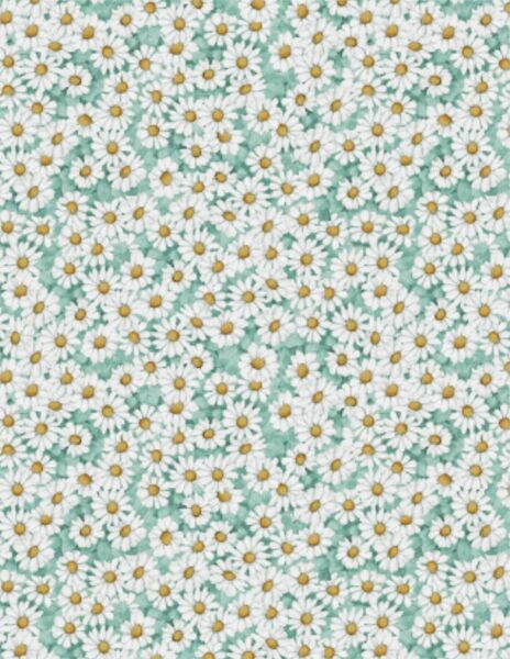 Wilmington Prints Savor the Gnoment  3023 39722 415 Daisy A/O Teal