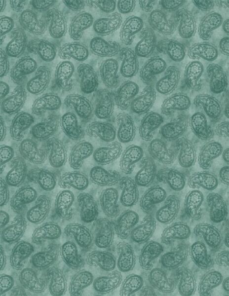Wilmington Prints Savor the Gnoment  3023 39723 444 Paisley Teal