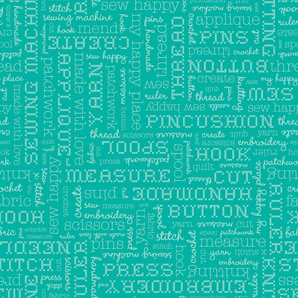 Riley Blake Stitch C10921-VIVID Stitch Text