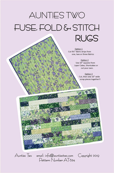 110022: Aunties Two Patterns AT634 Fuse Fold & Stitch Rugs