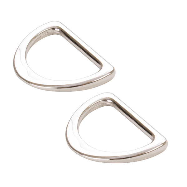 ByAnnie HAR1DRNTWO D Ring Flat 1in Nickel Set of Two