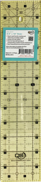 Quilters Select QS-RUL5x5 5" x 5" Non-Slip Deluxe Quilting Ruler