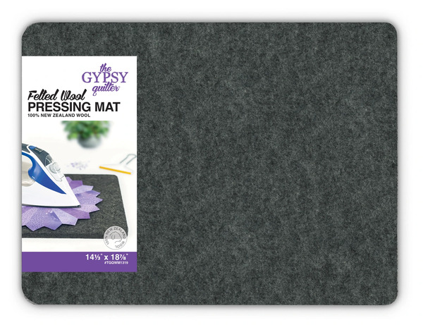 Gypsy Quilter TGQWM1319 Wool Pressing Mat 14-1/3in Wide x 18-7/8in Long x 1/2in Thick
