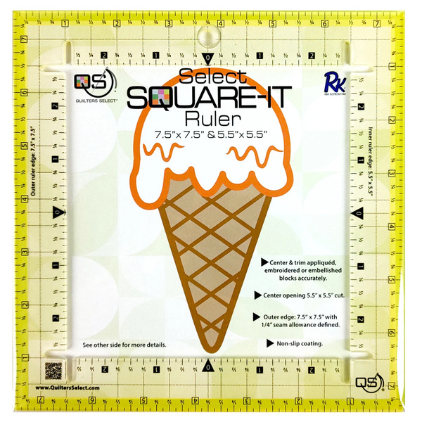 Quilters Select QS-RUL7.5TC Square it Ruler 7-1/2in