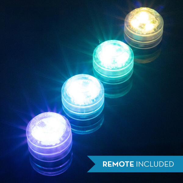 OESD TEALIGHTSMWR Tealights 4pk Multi-Color with Remote 4pk