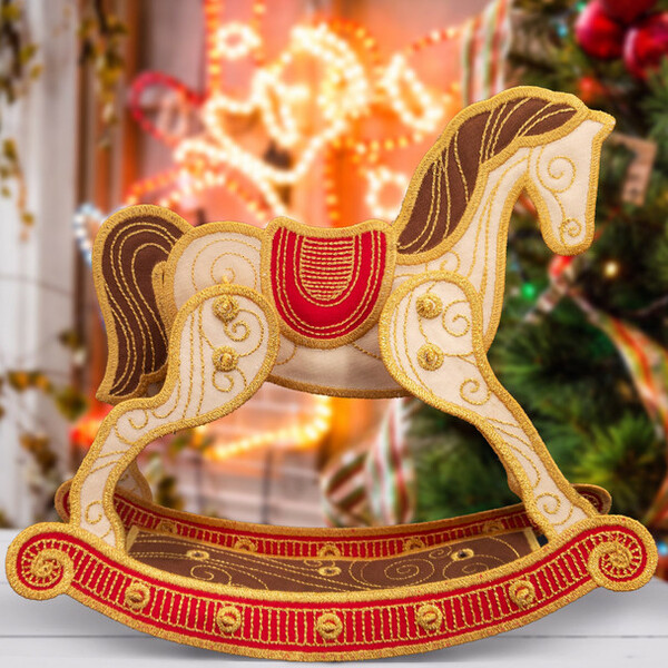 OESD 12847USB Rocking Horse Freestanding Lace
