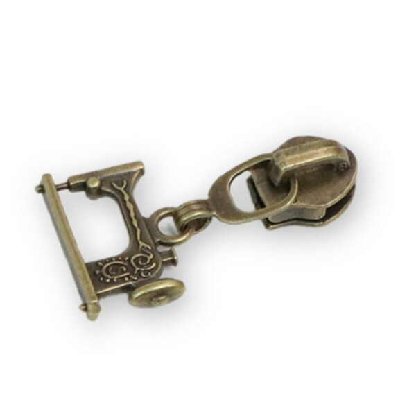 Sallie Tomato STS268A Antique 5 Sewing Machine Zipper Pulls Hardware Kit Set of Four