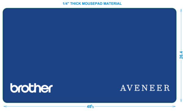 116762: Brother EV1MATLGE Large Foam Aveneer Sewing and Embroidery EV1 Mat 48 1/2 x 26.4 inches under Machine to Keep in Place
