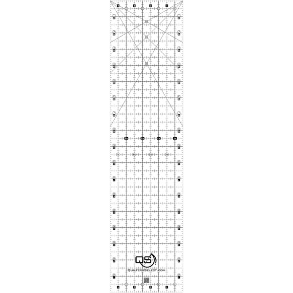 Quilter's Select QS-CRL45X18 Crystal Non-Slip Ruler 4-1/2in x 18in