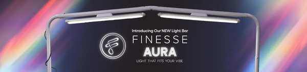 Grace ACC-01-24861 Finesse Aura Light Bar 2 Lights 5 ft Floor Lamp Overhead Light Bar on Casters