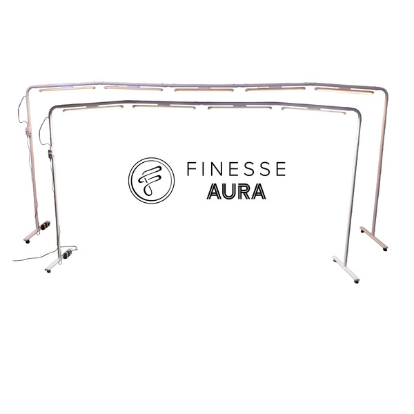 Grace ACC-01-26744 Finesse Aura Light Bar 4 Lights 10 ft Floor Lamp Overhead Light Bar on Casters