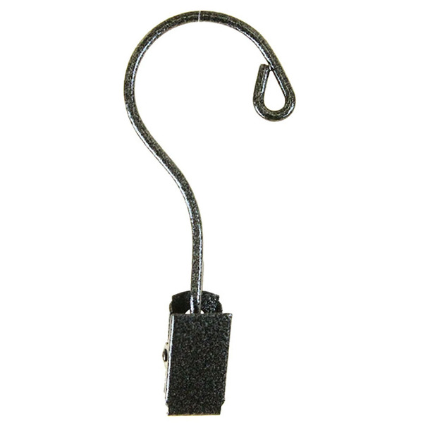 6 PK Ackfeld Manufacturing 33562A Tree Ornament Hook with Clip Charcoal