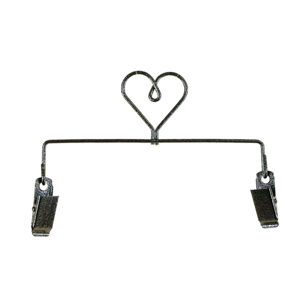 Ackfeld Manufacturing 35692 6in Heart Clip Holder Charcoal