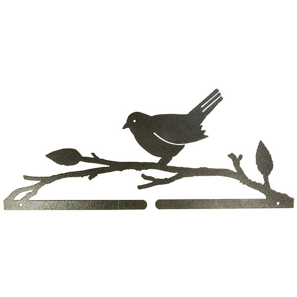 Ackfeld Manufacturing 32012 14-1/2in Bird On A Branch Split Bottom Holder Charcoal