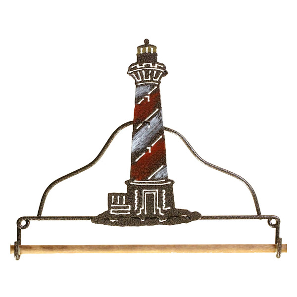Ackfeld Manufacturing 67327 7-1/2in Tin Lighthouse Fabric Holder