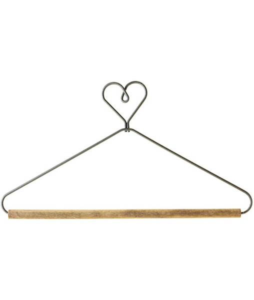 Ackfeld Manufacturing 2780 7-1/2in Heart With Stained Dowel Hanger Gray