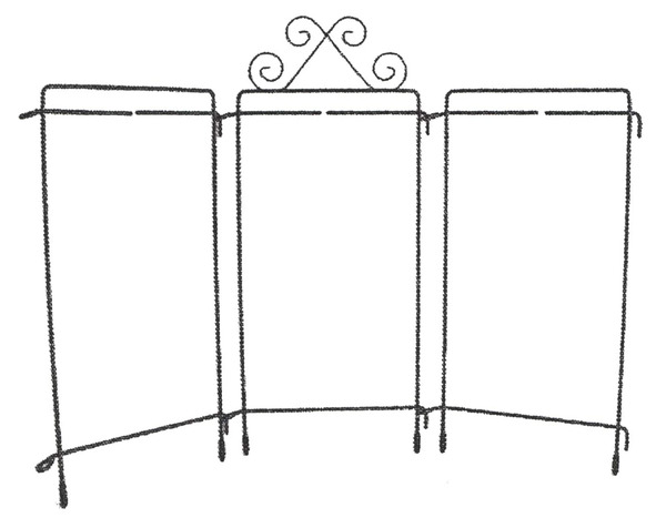 Ackfeld Manufacturing 87307 6in x 12in White Table Top Tri-Stand
