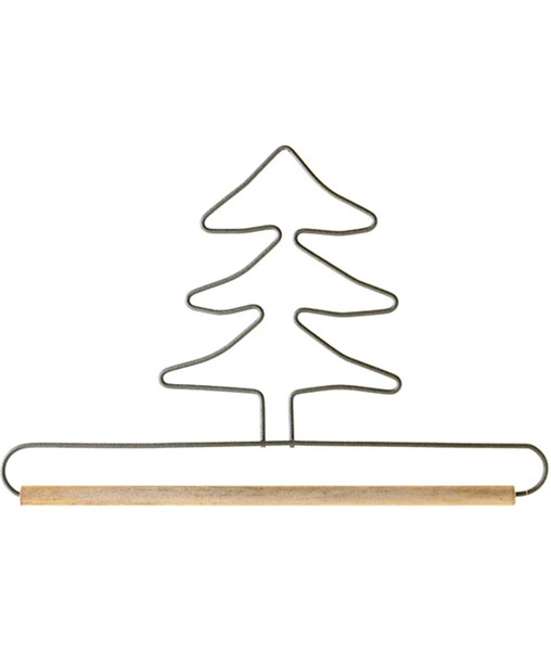 Ackfeld Manufacturing 66127 6in Tree Decorative Craft Hanger w/1/4in Dowel Gray