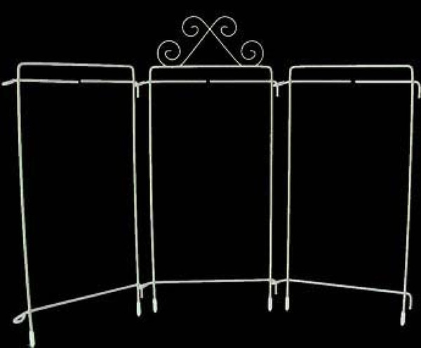 Ackfeld Manufacturing 87297 4in x 9in Table Top Tri-Stand Hanger White