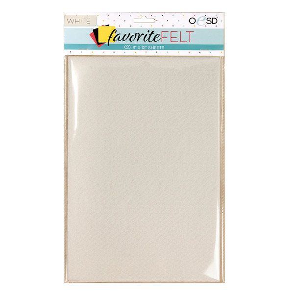 OESD Favorite Felt White 2pk Embroidery Fabrics