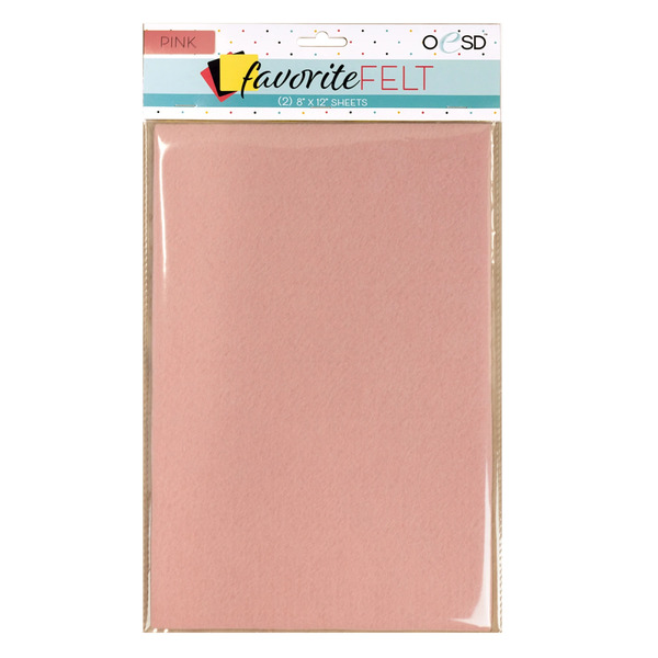 OESD Favorite Felt Pink 2pk Embroidery Fabrics