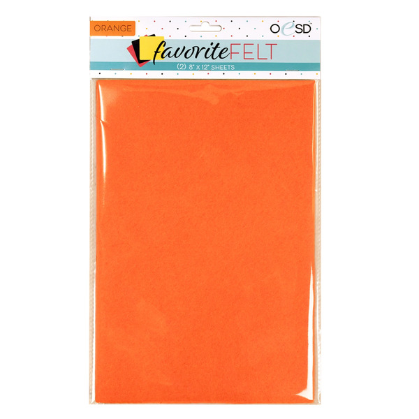 OESD Favorite Felt Orange 2pk Embroidery Fabrics