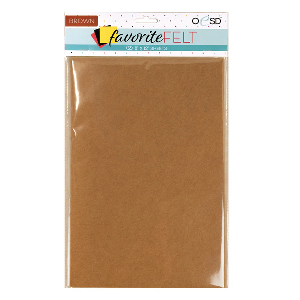 OESD Favorite Felt Brown 2pk Embroidery Fabrics