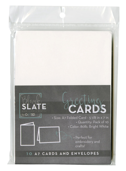 OESD Blank Greeting Cards & Envelopes Size A7 10pk Notecards, Notepads & Stationery