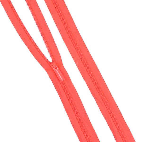 Sallie Tomato ZBY5C144 Tula Pink Neon Coral #5 Nylon Coil Zippers: 3 Yards With 9 Pulls