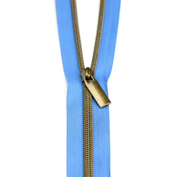 Sallie Tomato ZBY5C54 Blue Jean #5 Nylon Antique Coil Zippers: 3 Yards with 9 Pulls