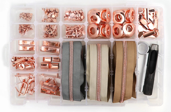 Sallie Tomato STS224C Next Level Hardware & Zipper Set - Rose Gold