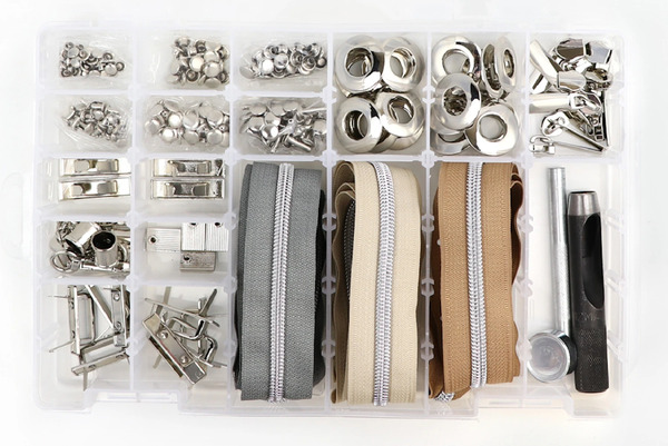 Sallie Tomato STS224S Next Level Hardware & Zipper Set - Nickel