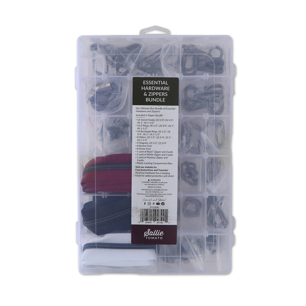 Sallie Tomato STS220B Essential Box Bundle Of Hardware & Zippers Gunmetal