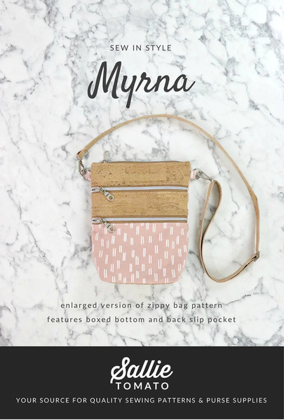 Sallie Tomato LST121 Myrna Pattern Larger Crossbody Zipper Bag