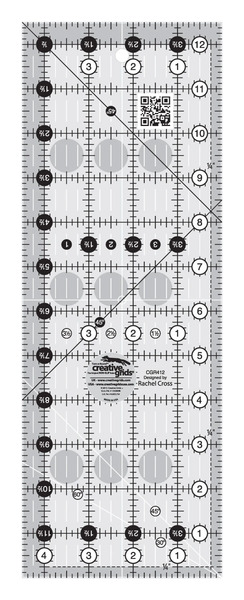 Creative Grids Quilt Ruler 4-1/2in x 12-1/2in Rectangle