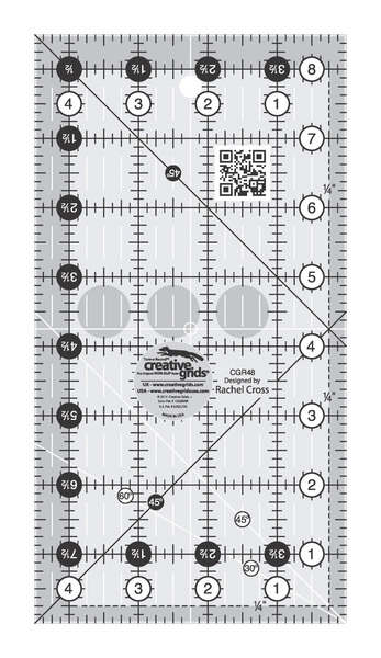 Creative Grids Quilt Ruler 4-1/2in x 8-1/2in Rectangle