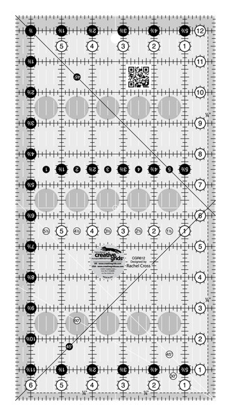 Creative Grids Quilt Ruler 6-1/2in x 12-1/2in Rectangle