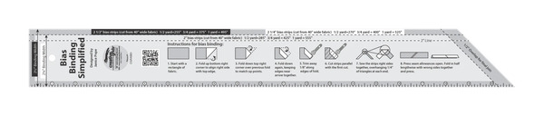 Creative Grids Quilt Ruler Bias Binding Simplified