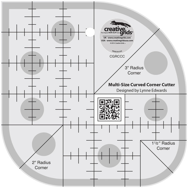 Creative Grids Quilt Ruler Curved Corner Cutter