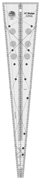 Creative Grids Quilt Ruler 10 Degree Wedge