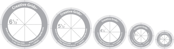 Creative Grids Quilt Ruler Circles Set of 5
