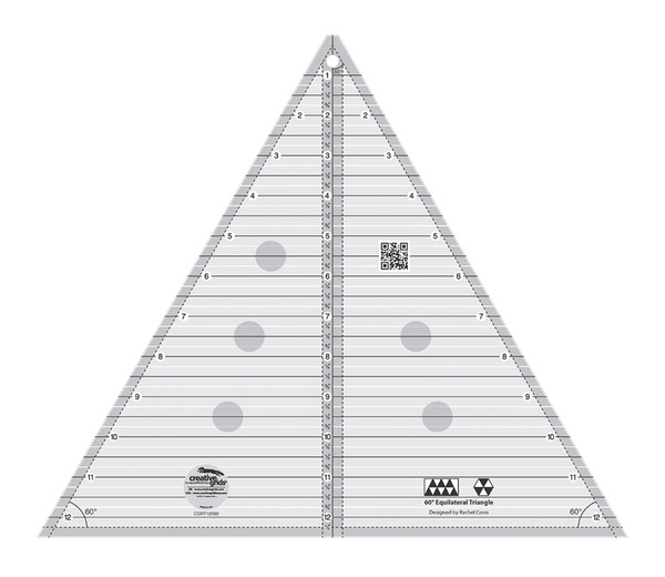 Creative Grids Quilt Ruler 60 Degree 12-1/2in Triangle