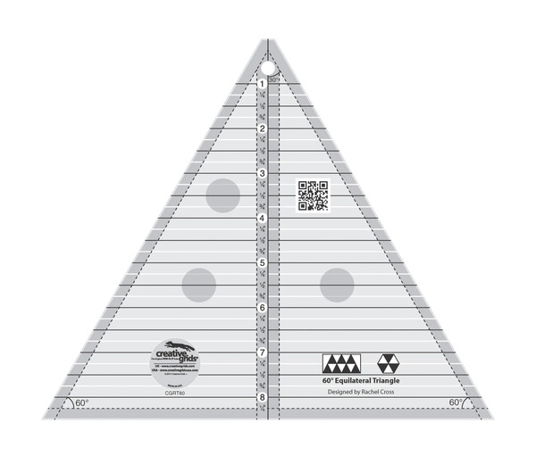 Creative Grids Quilt Ruler 60 Degree 8-1/2in Triangle
