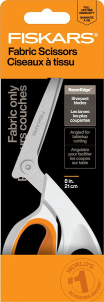 Fiskars 1069774 RazorEdge 8in Fabric Tabletop Fabric Scissor Shears