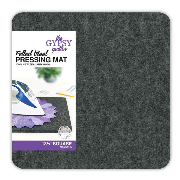 Gypsy Quilter TGQWM135 Wool Pressing Mat 13-1/2in x 13-1/2in x 1/2in Thick