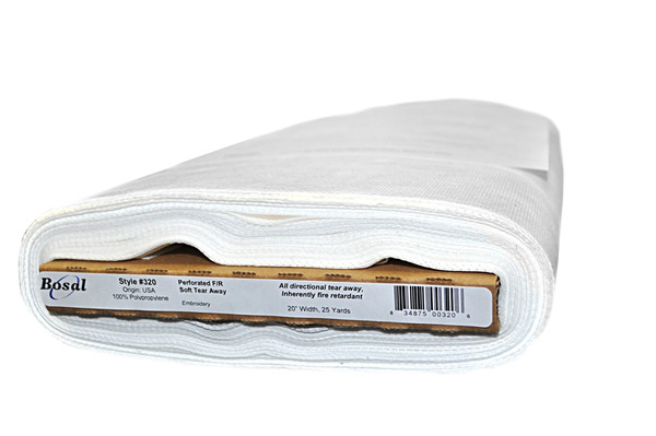 Bosal 320B-W20 Tear-Away Soft Perforated F/R Stabilizer 20in x 25yds