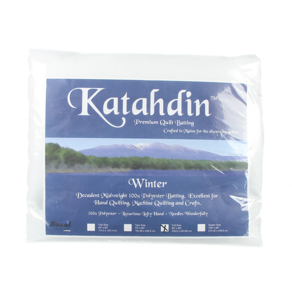 Bosal 222B-WHT Katahdin Premium 100% Polyester Batting Winter 4.5oz 94in x 96in